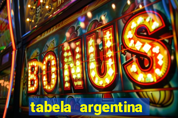 tabela argentina torneo betano